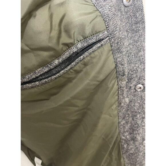 Lucky Brand Down Mens Medium Quilted Puffer Vest Herringbone Sycamore Casual - Picture 7 of 12